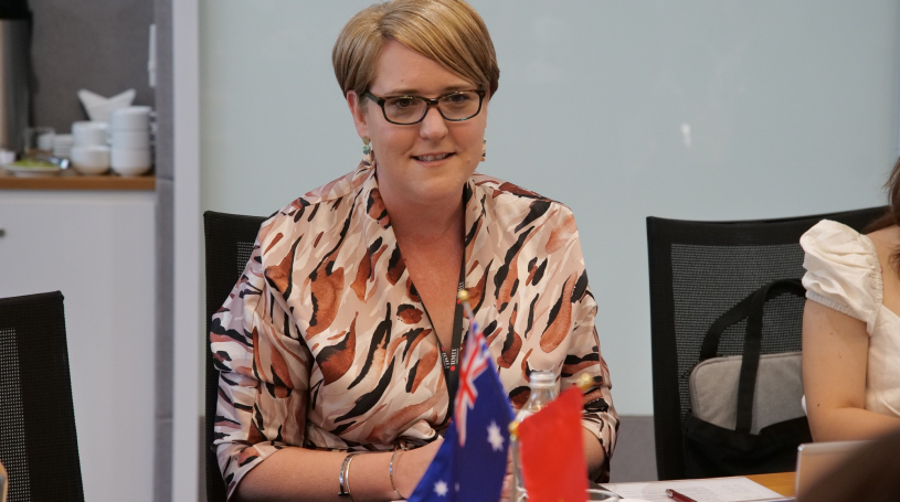 Commissioner for Victoria to Southeast Asia Ms Rebecca Hall spoke at the networking event hosted by RMIT University Vietnam